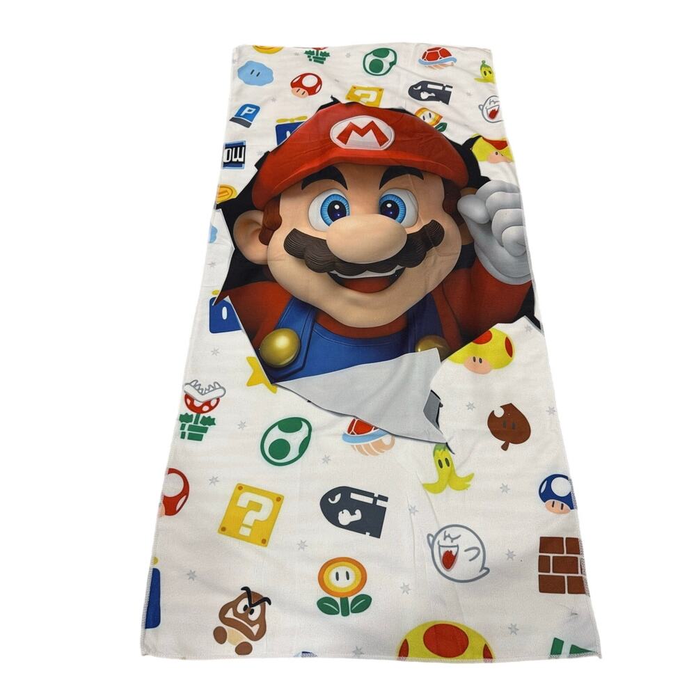 Mario Bros colorful beach towel